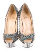 Christian Louboutin Spike Accents Glitter Accents Pumps