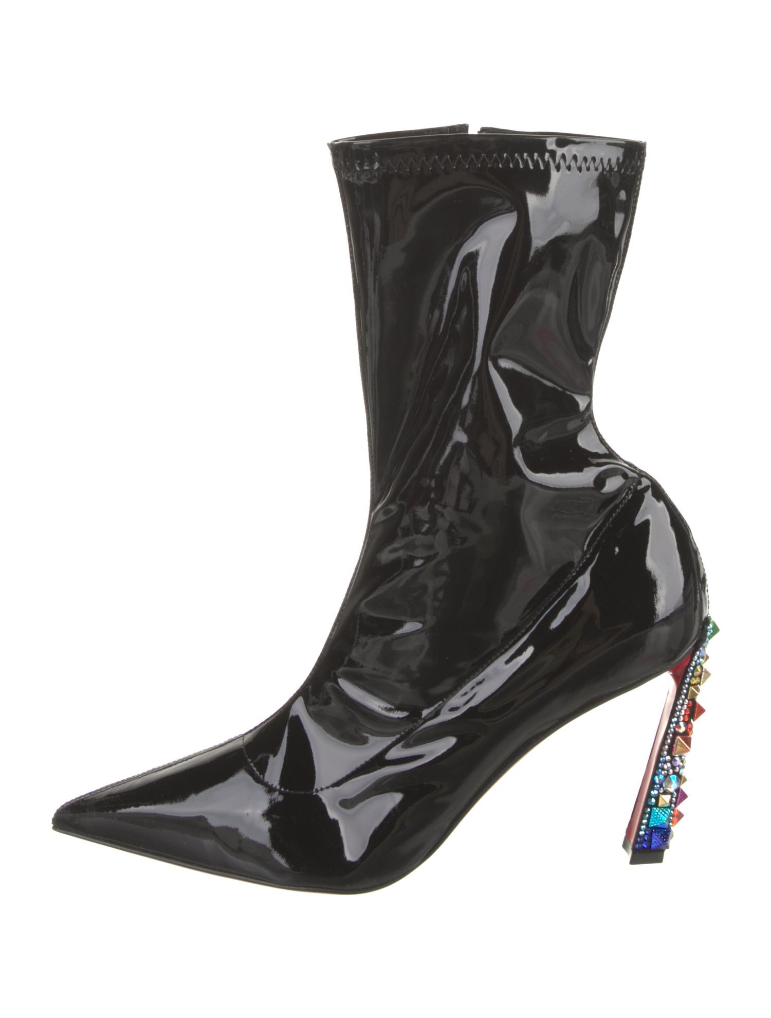 Christian Louboutin Patent Leather Sock Boots