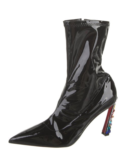 Christian Louboutin Patent Leather Sock Boots