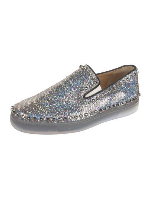 Christian Louboutin Glitter Studded Accents Sneakers