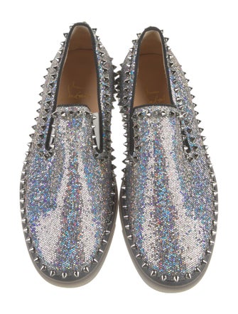 Christian Louboutin Glitter Studded Accents Sneakers