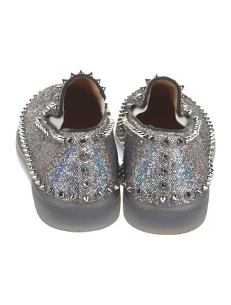 Christian Louboutin Glitter Studded Accents Sneakers