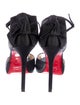 Christian Louboutin Satin Bow Accents D'Orsay Pumps