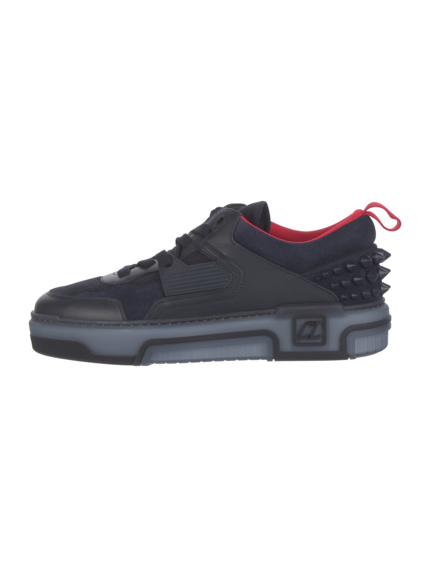 Christian Louboutin Spike Accents Leather Sneakers