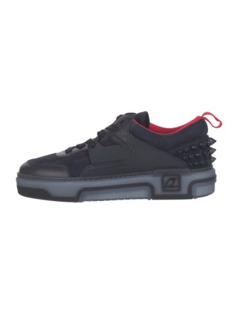 Christian Louboutin Spike Accents Leather Sneakers