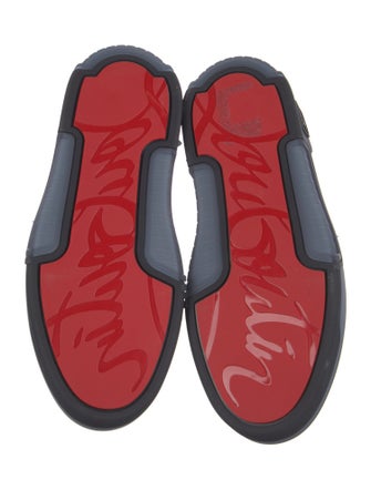 Christian Louboutin Spike Accents Leather Sneakers