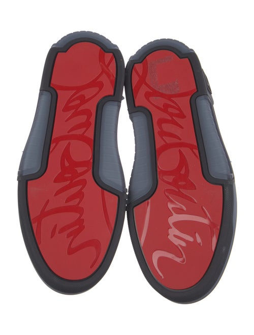 Christian Louboutin Spike Accents Leather Sneakers