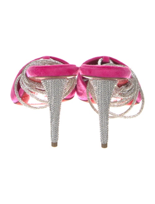 Christian Louboutin Velvet Crystal Embellishments Slingback Pumps