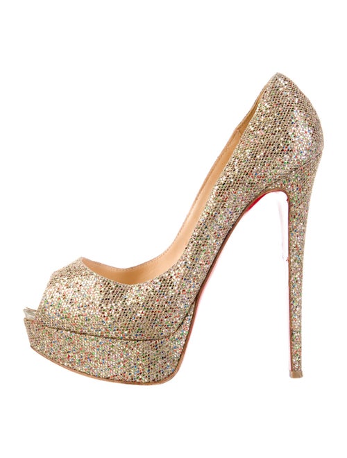 Christian Louboutin Glitter Glitter Accents Pumps