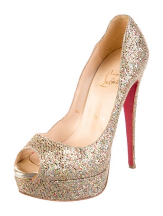 Christian Louboutin Glitter Glitter Accents Pumps