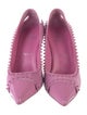 Christian Louboutin Spike Accents Suede Pumps