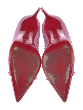 Christian Louboutin Spike Accents Suede Pumps