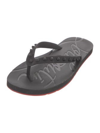 Christian Louboutin Rubber Studded Accents Slides
