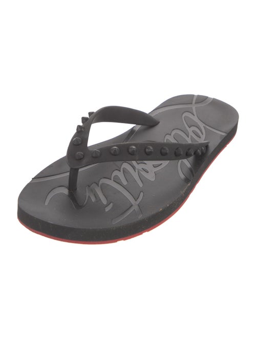 Christian Louboutin Rubber Studded Accents Slides