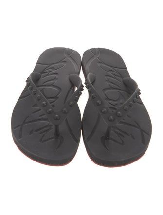 Christian Louboutin Rubber Studded Accents Slides