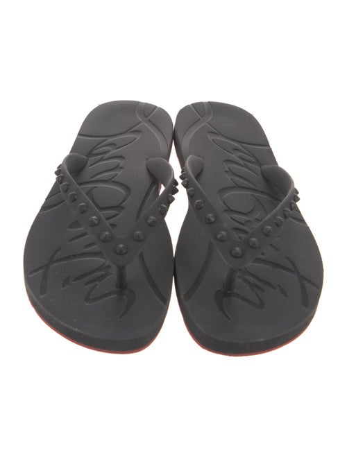Christian Louboutin Rubber Studded Accents Slides