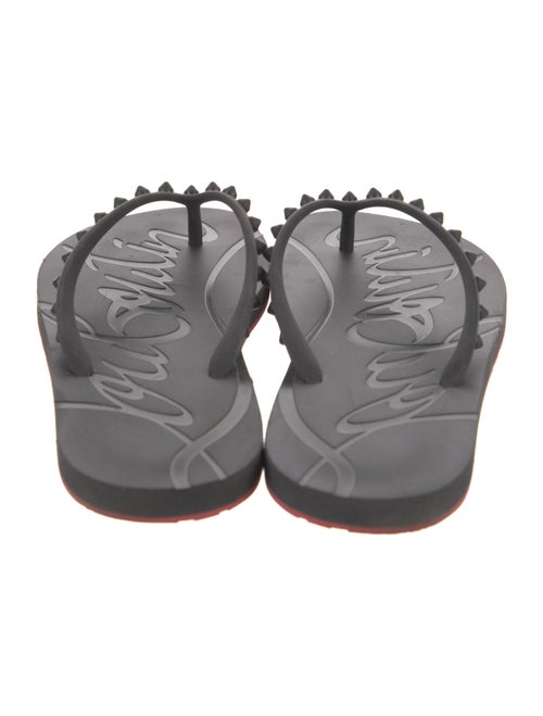 Christian Louboutin Rubber Studded Accents Slides