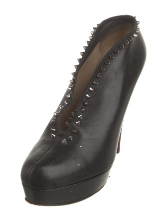 Christian Louboutin Spike Accents Leather Pumps