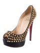 Christian Louboutin Leather Cutout Accent Pumps
