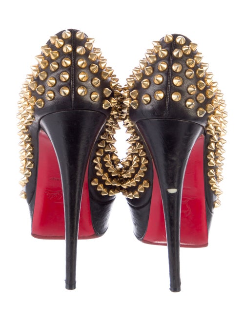 Christian Louboutin Leather Cutout Accent Pumps