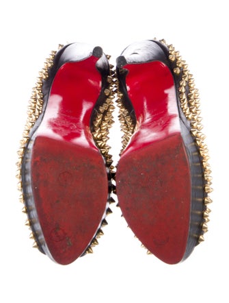 Christian Louboutin Leather Cutout Accent Pumps