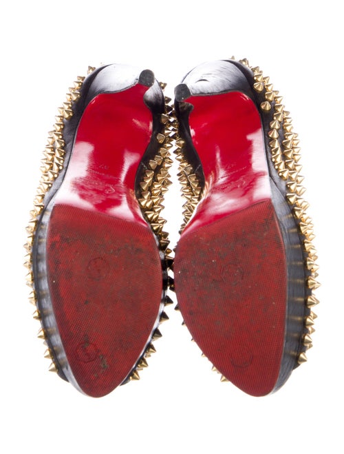 Christian Louboutin Leather Cutout Accent Pumps