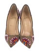 Christian Louboutin Printed Beaded Accents Pumps