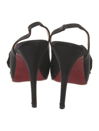 Christian Louboutin Vendome Nodo 120 Satin Slingback Pumps