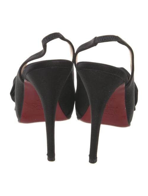 Christian Louboutin Vendome Nodo 120 Satin Slingback Pumps