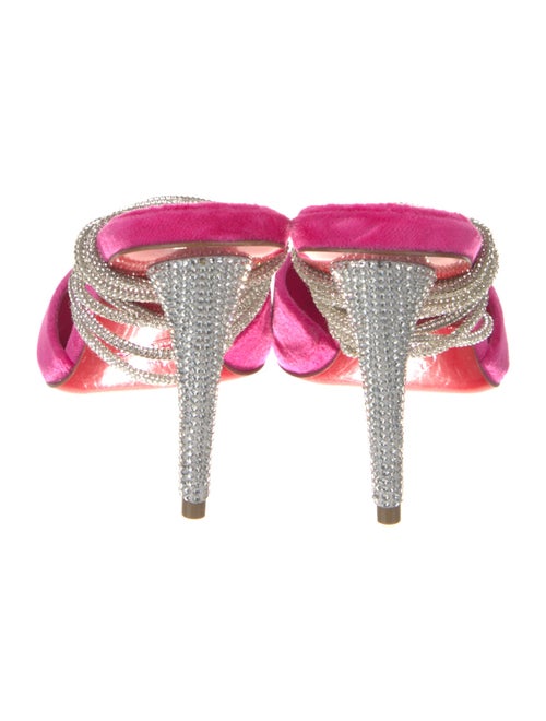 Christian Louboutin Velvet Crystal Embellishments Slingback Pumps