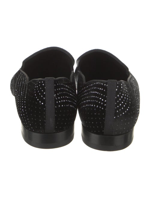 Christian Louboutin Velvet Crystal Embellishments Loafers