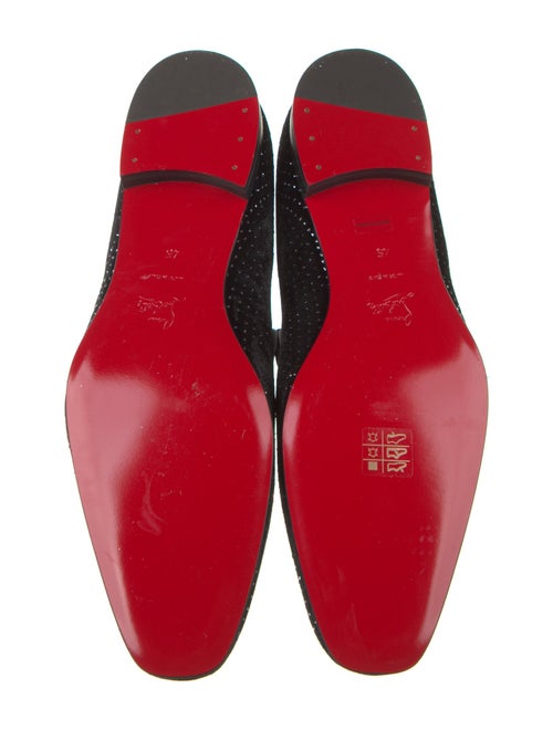 Christian Louboutin Velvet Crystal Embellishments Loafers