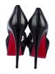 Christian Louboutin Leather Pleated Accents D'Orsay Pumps