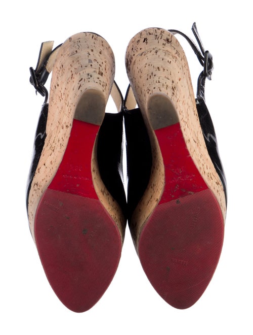 Christian Louboutin Patent Leather Slingback Sandals