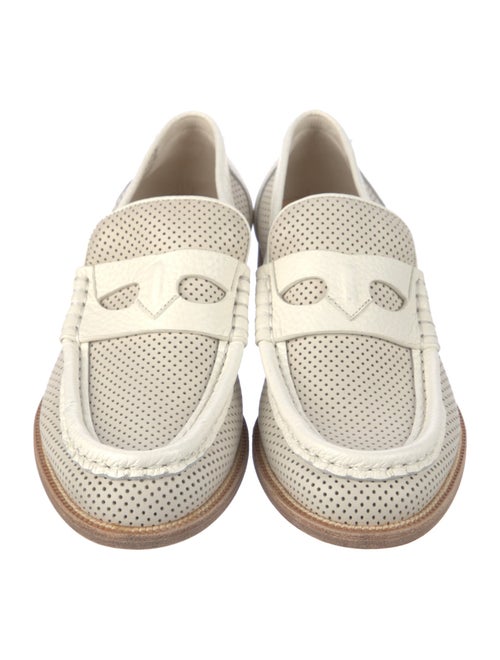 Christian Louboutin Leather Lasercut Accents Loafers