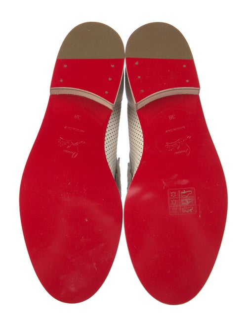 Christian Louboutin Leather Lasercut Accents Loafers