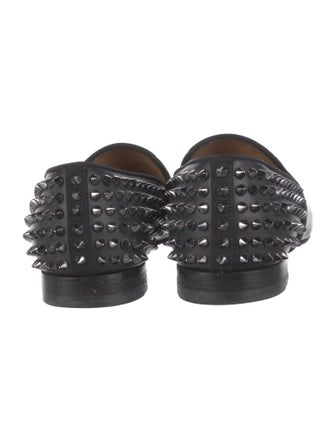 Christian Louboutin Patent Leather Studded Accents Loafers