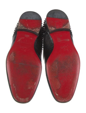 Christian Louboutin Patent Leather Studded Accents Loafers
