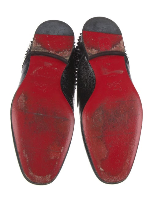 Christian Louboutin Patent Leather Studded Accents Loafers