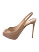 Christian Louboutin Patent Leather Slingback Sandals