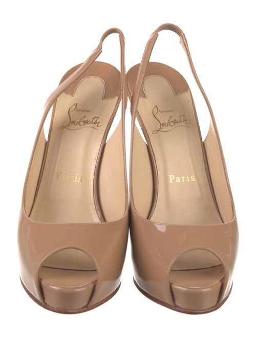 Christian Louboutin Patent Leather Slingback Sandals