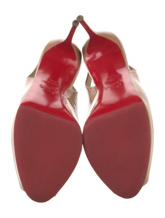 Christian Louboutin Patent Leather Slingback Sandals