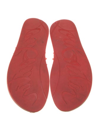 Christian Louboutin Spike Accents Rubber Flip Flops