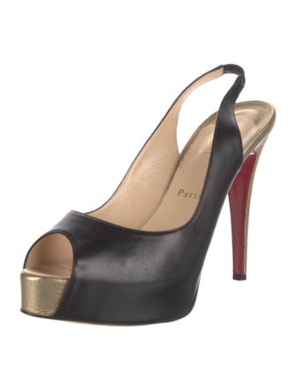 Christian Louboutin Leather Slingback Pumps