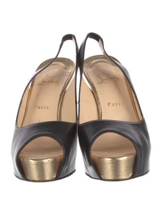 Christian Louboutin Leather Slingback Pumps