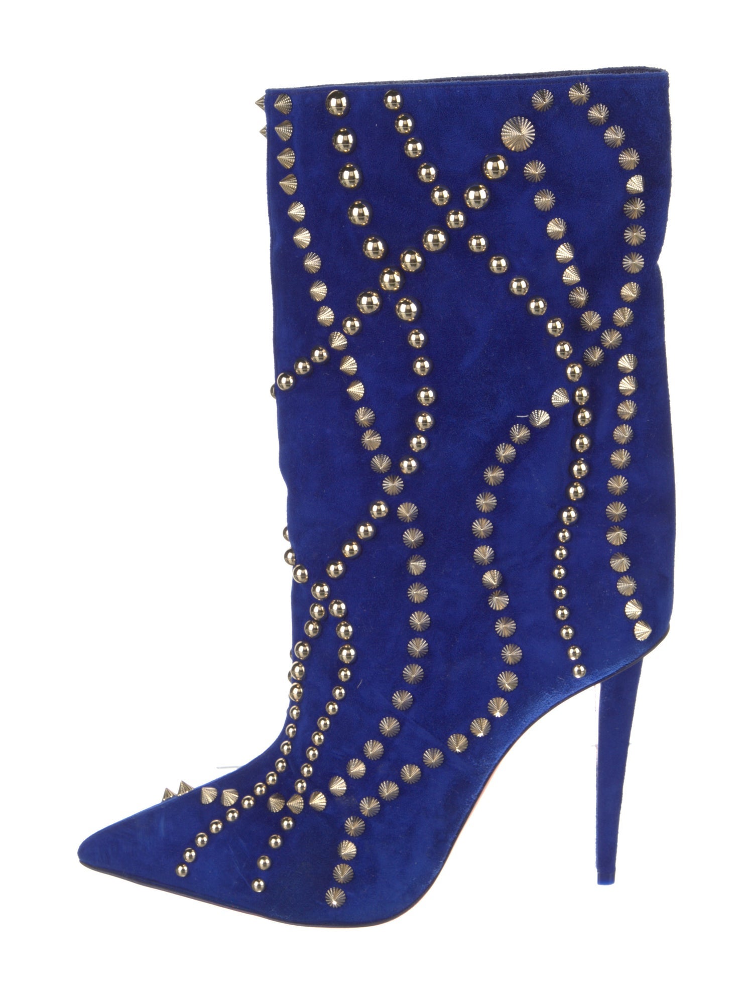 Christian Louboutin Suede Patterned Boots