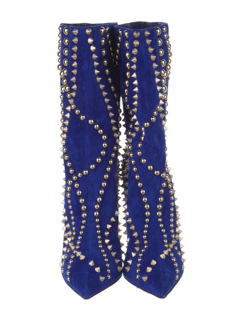 Christian Louboutin Suede Patterned Boots