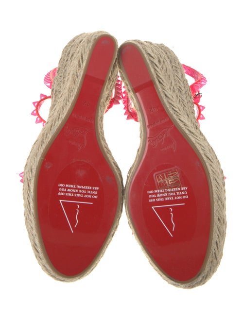 Christian Louboutin Patent Leather Studded Accents Espadrilles
