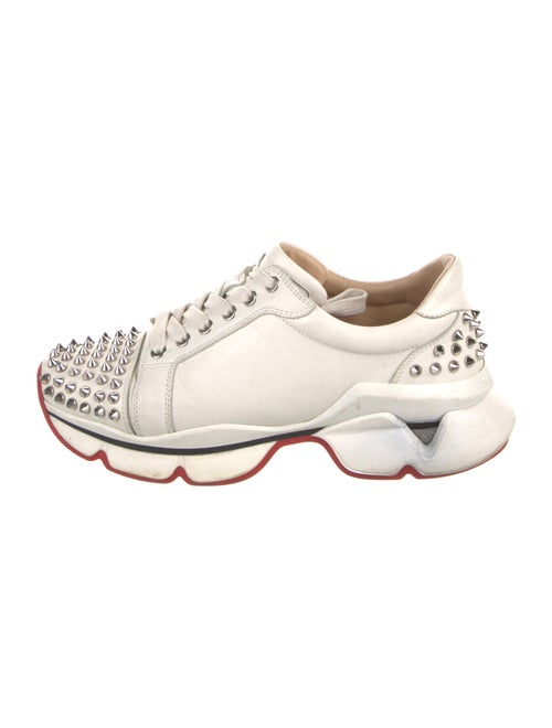 Christian Louboutin Spike Accents Leather Sneakers