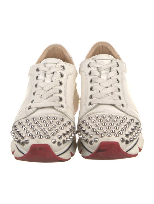 Christian Louboutin Spike Accents Leather Sneakers